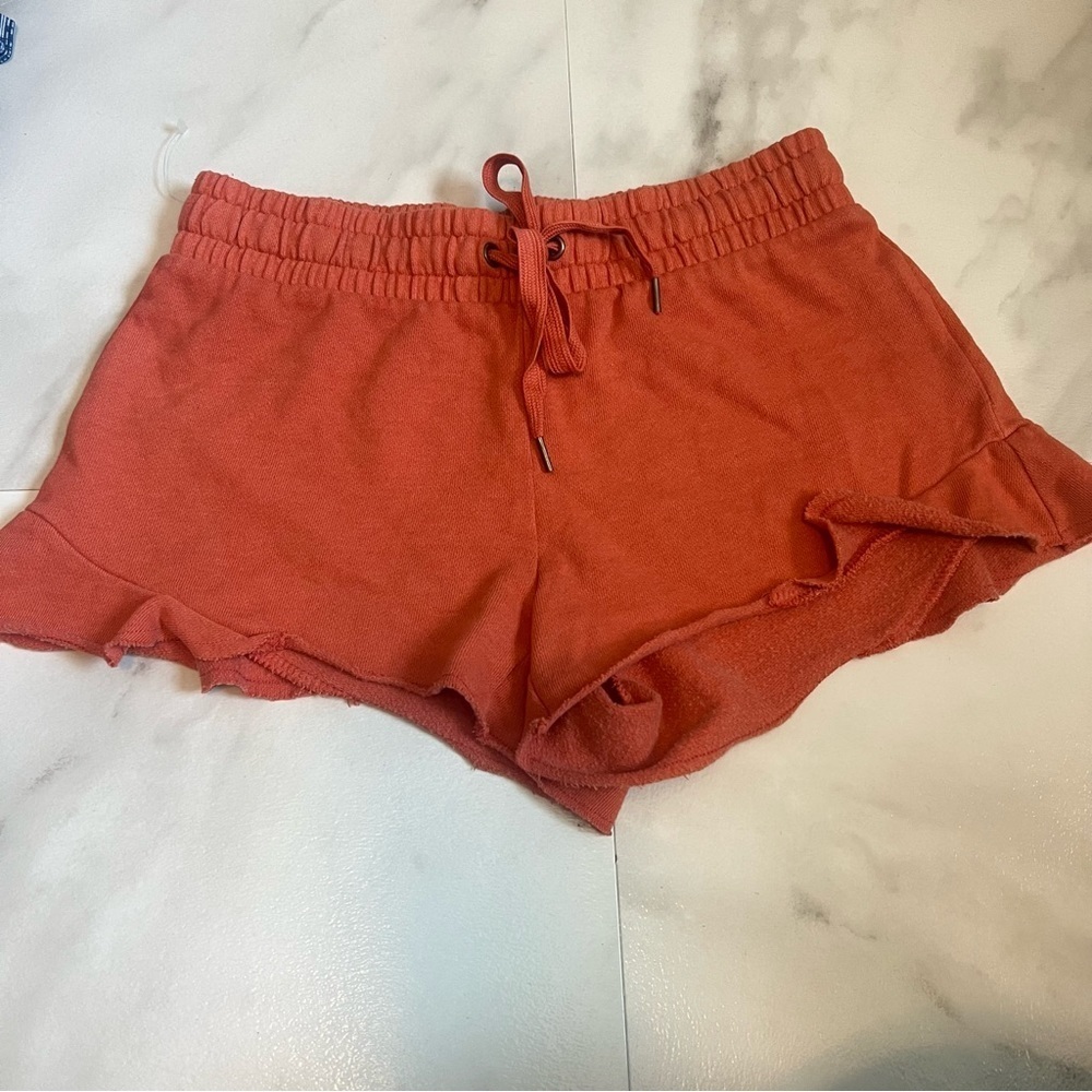 Aerie flounce cotton short terracotta orange xs
